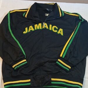 Black and Green Jamaica Track Jacket